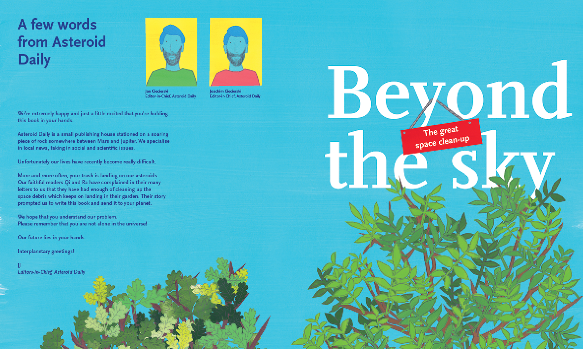 Beyond the Sky – graphic novel by Jan Ciecierski and Joachim Ciecierski – space junk – space debris – book spreads3