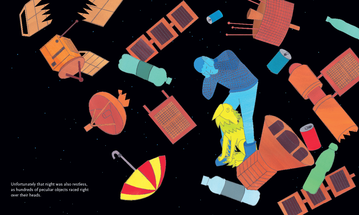 Beyond the Sky – graphic novel by Jan Ciecierski and Joachim Ciecierski – space junk – space debris – book spreads6